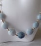 Blue Sky Sterling Silver Necklace featuring Hexagonal blue Opals - Image 5