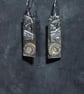 Sterling Silver & Brass  Brutalist Earrings - Designed & Handmade UK - Image 4