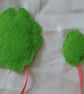 Hand Sewn Red and Green Felt Poppy Bookmark - Image 3
