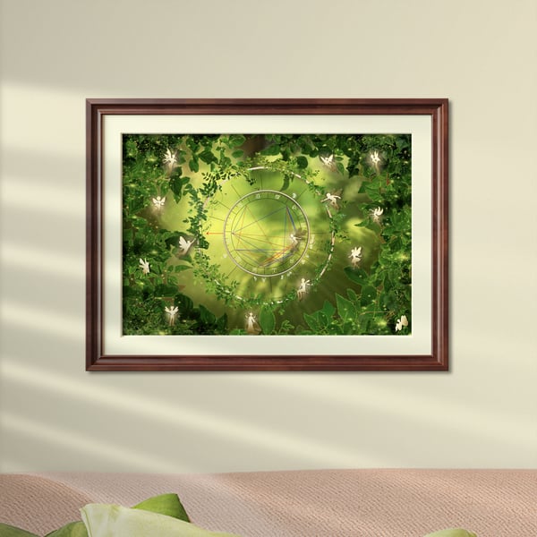 Personal Astrological Art - The Firefly Fairies Astrology Chart