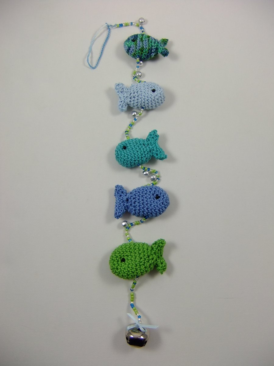 Five Little Fishes Crochet Hanger