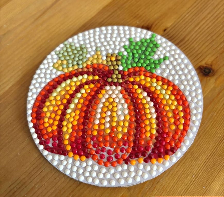 Pumpkin Diamond Art Coaster 