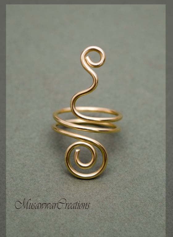 Handmade  Ring, Adjustable Ring in brass, copper  gift jewelry