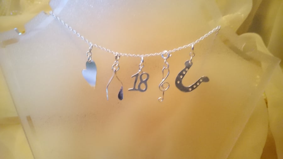 Occasions charm sterling silver necklace