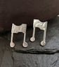 Sterling Silver Musical Note Studs - Image 1