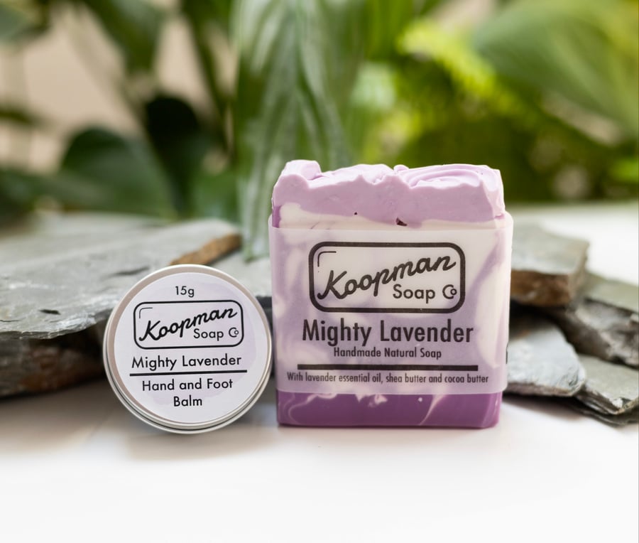 Mighty Lavender Handmade Soap and Hand Balm Gift Set