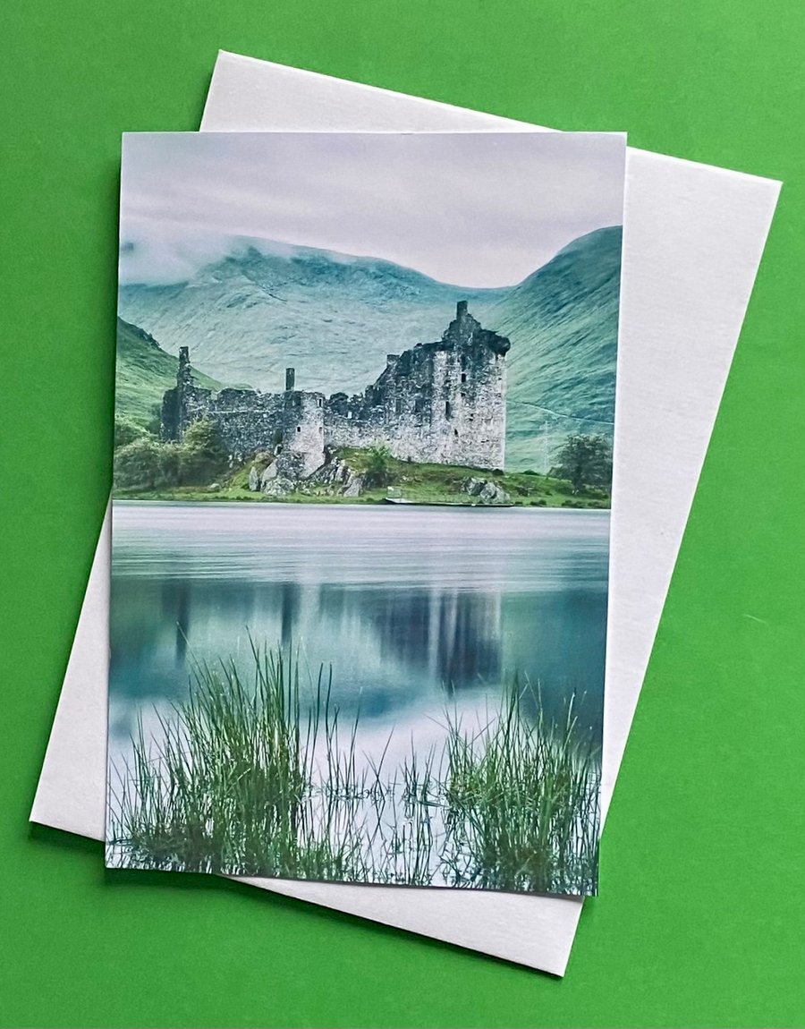 Kilchurn Castle Scotland - Photographic Print Greetings Card