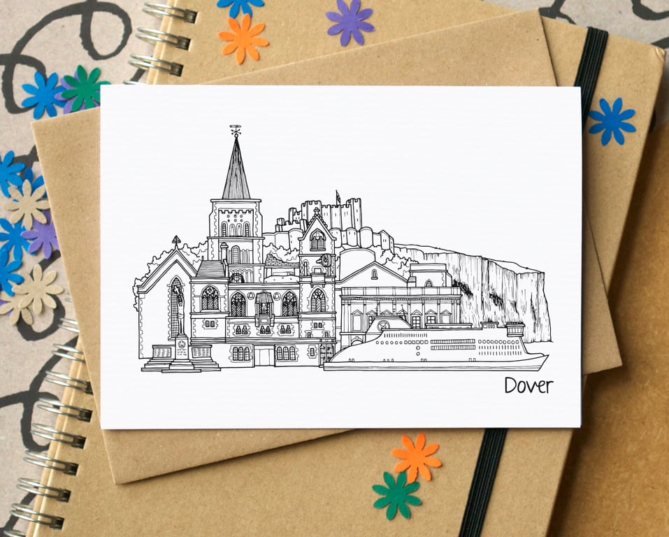 Dover Kent Skyline Greetings Card
