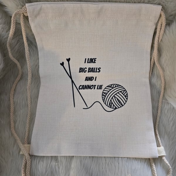 Large project bag, drawstring, backpack - Big Balls