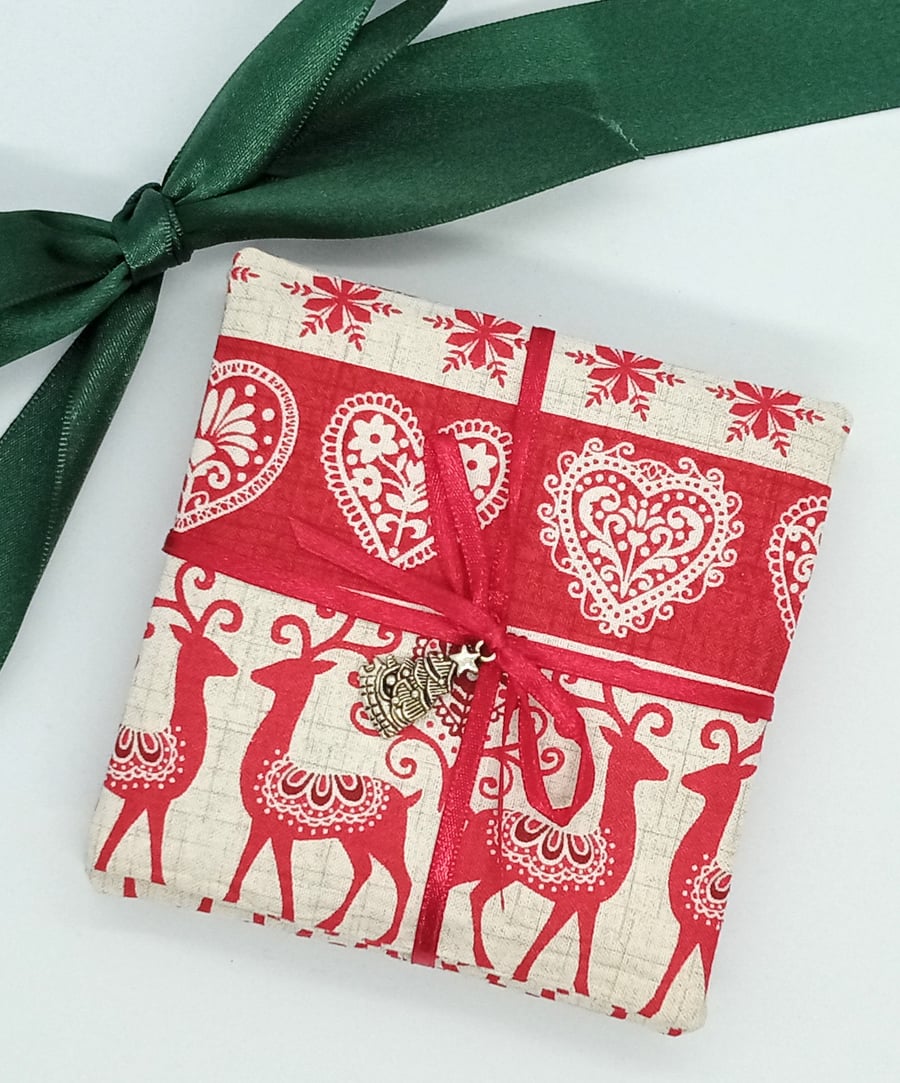 Nordic scented fabric Christmas coasters