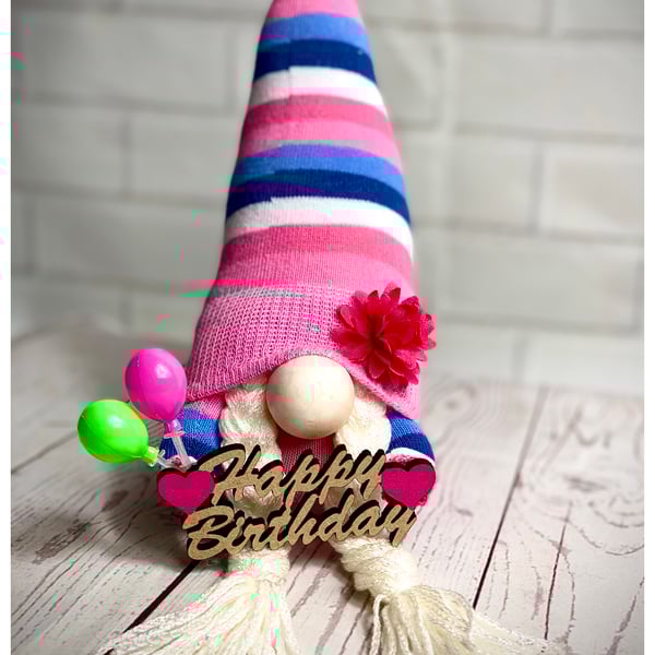 Birthday and Balloons Gnome 