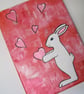 Valentine Heart Bunny Rabbit Painting - Image 4