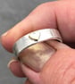 Gold heart ring, heart band, silver and gold ring, love, valentines ring,  - Image 10