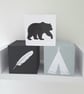 Nordic Style Wood Blocks, Teepee Wood Block, Nordic Nursery Decor, Bear Blocks,  - Image 8