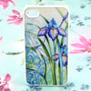 Sale 50% off. iPhone case for 4 or 4s, Dragonfly Garden with Iris