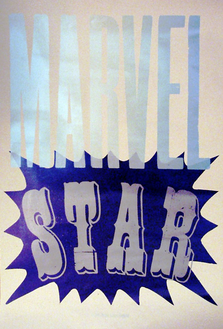 "Marvel Star" Letterpress & Lino-Cut Poster. 