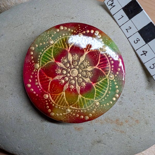 Stone Tablet Hand Painted