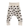 Baby trousers, Organic harem pants, unisex, monochrome, Superhero masks, sorrel