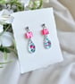 Acrylic Dainty Teardrop and Square Earrings - Image 3