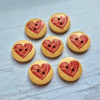 Heart Wooden Buttons - 20mm - Sets of 5