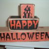 shabby chic distressed blocks-happy halloween shelf sitters