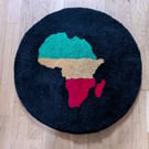 Map of Africa Rug inspired by pan African Culture