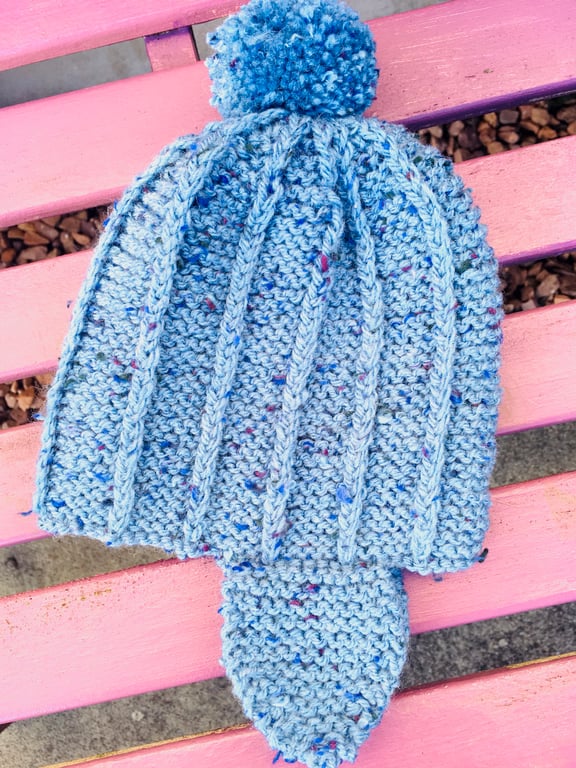 BABY BOYS EAR FLAP HAT - AGE  9 - 12 mths