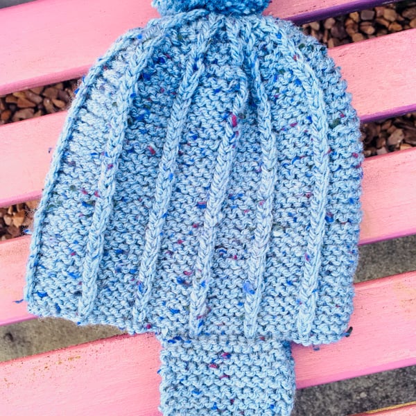 BABY BOYS EAR FLAP HAT - AGE  9 - 12 mths