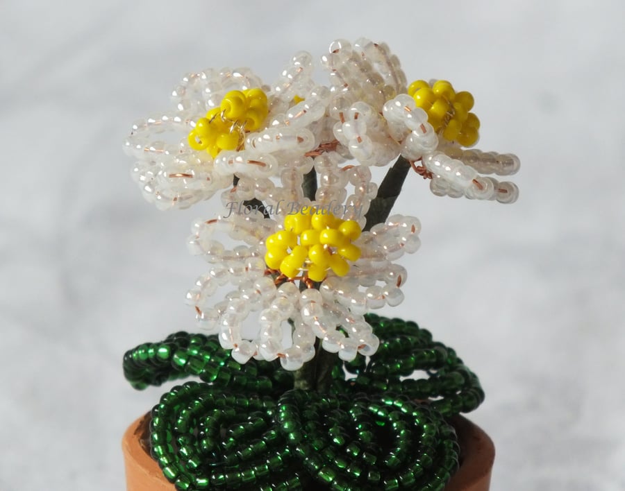 French Beaded Daisies