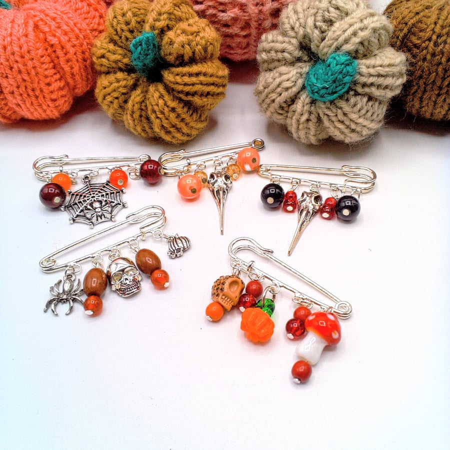 Halloween Themed Kilt Pin Brooches, Gift for Her, Choose from 5 Brooches