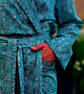 Handmade Liberty of London Tana Lawn Dressing Gown – Luxury Robe –Gingham Garden - Image 2