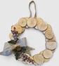 Rustic Log Slice Christmas Wreath Wall Decoration  - Image 4