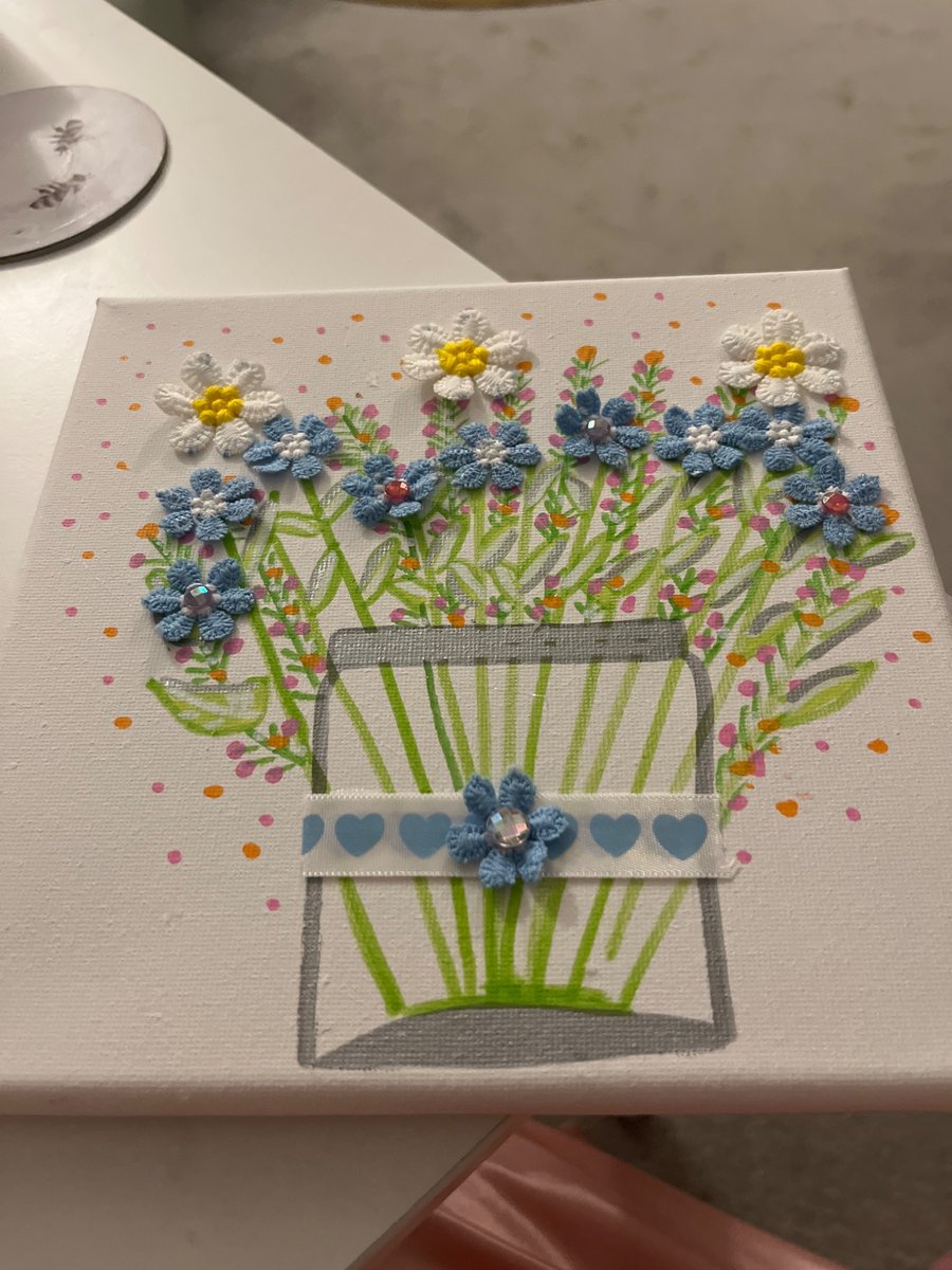 Colourful Daisies in a jar picture 