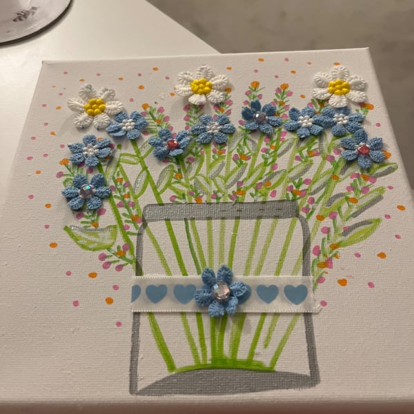 Colourful Daisies in a jar picture 