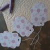 3x large gift tags - pink hot air balloons