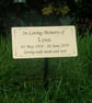 Grave Memorial Plaque Remembrance Marker Tree Dedication Marker Cemetery Plaque - Image 2