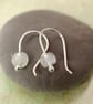 Silver Hook Earrings with Rainbow Moonstone Beads - Image 5