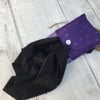 Glasses cleaning cloth and pouch. Purple and black. Keep your glasses sparkling