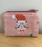 Christmas Cat Print Quilted Fabric Mini Purse - Image 3