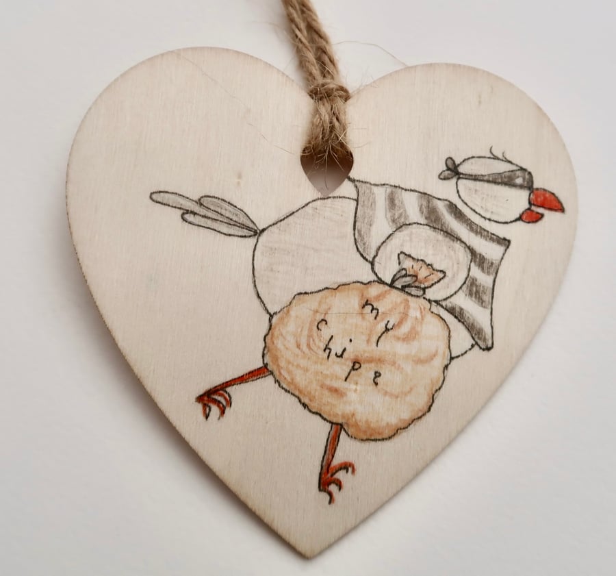 Chip Thief with, “My Chips”, on Bag, Hanging Decoration 