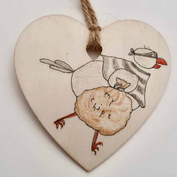 Chip Thief with, “My Chips”, on Bag, Hanging Decoration 