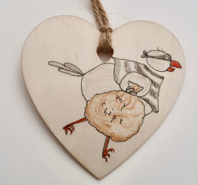 Chip Thief with, “My Chips”, on Bag, Hanging Decoration 