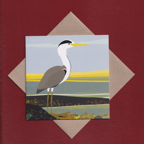 Greetings card - heron - birds - blank card