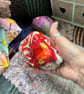 Octopus hand painted red paperweight stone  - Image 2