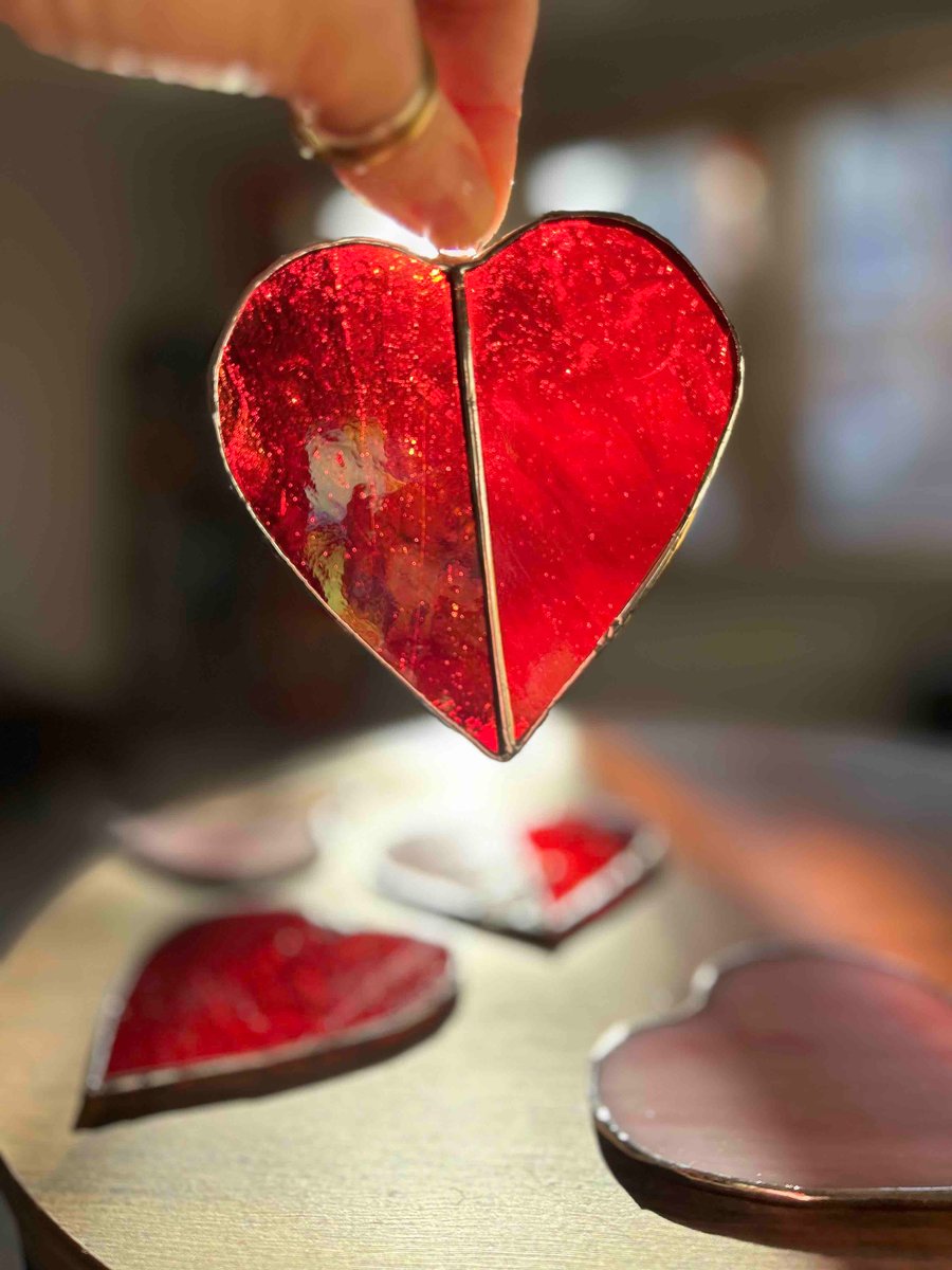 Classic Love Heart in stained glass