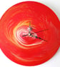 "Sunset Serenade" Unique Hand-painted Handcrafted Clock Abstract Wall Art  - Image 4