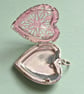 Destash:HEARTS: Small Filigree Heart Shaped, Silver-Plated Locket 2.8cms - Image 2