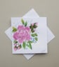 hand painted rose greetings card ( ref FA 28 )
