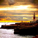 Portland Bill 9x6 Print Dramatic Lighting Dorset Wall Art