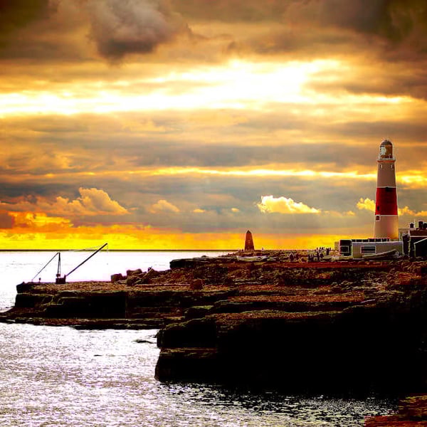 Portland Bill 9x6 Print Dramatic Lighting Dorset Wall Art
